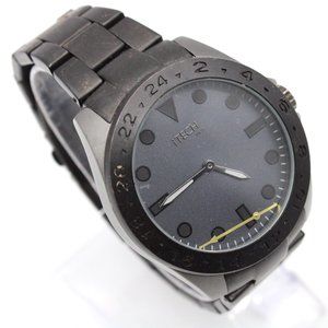 ITech Digital Watch Mens Black Tone Stainless Steel Classic Black Dial For Parts
